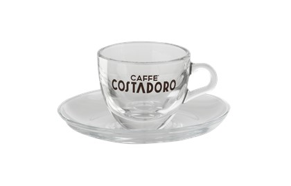 Costadoro espresso kop en schotel glas 