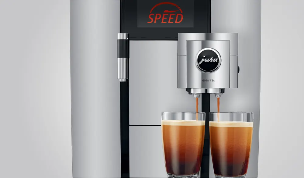 Jura GIGA X3c speed-functie met twee espresso's