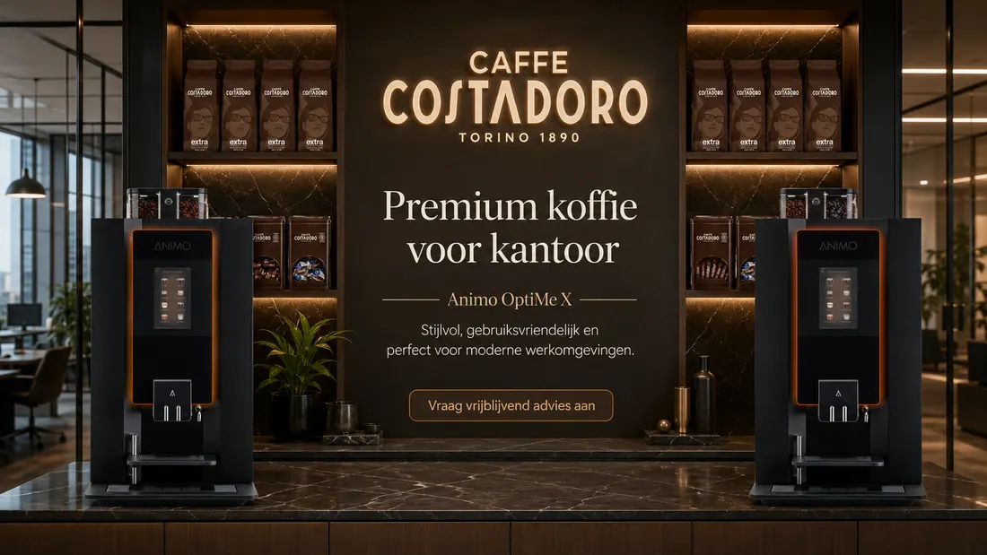 Twee Animo OptiMe X machines in een moderne kantoorruimte