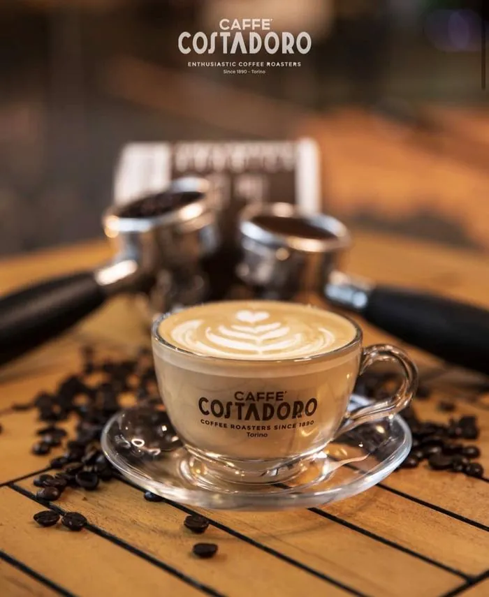 Costadoro cappuccino met latte art
